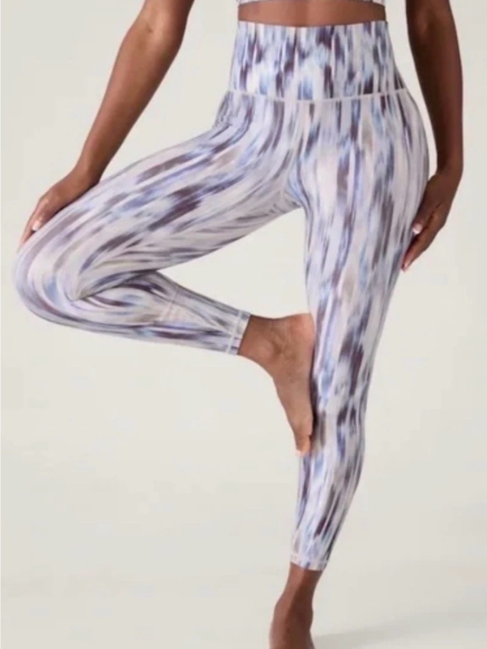 Athleta Elation Ultra High Rise 7/8 Beige Abstract Legging